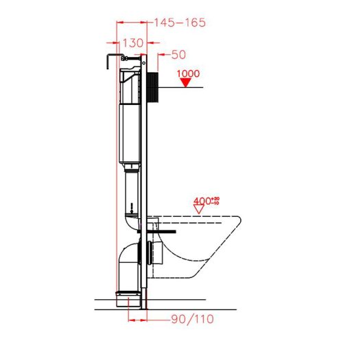 Welland H401A beépíthető WC Tartály
