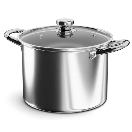 Klausberg fazék 7L, Ø22 cm- rozsdamentes acél, edzett üveg fedő (KB-7162)