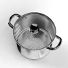 Klausberg fazék 7L, Ø22 cm- rozsdamentes acél, edzett üveg fedő (KB-7162)