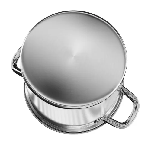 Klausberg fazék 7L, Ø22 cm- rozsdamentes acél, edzett üveg fedő (KB-7162)