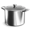 Hannsberg lábos 5.8L - Ø24 cm- rozsdamentes acél - edzett üveg fedő
