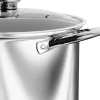 Hannsberg lábos 5.8L - Ø24 cm- rozsdamentes acél - edzett üveg fedő