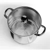 Hannsberg lábos 5.8L - Ø24 cm- rozsdamentes acél - edzett üveg fedő