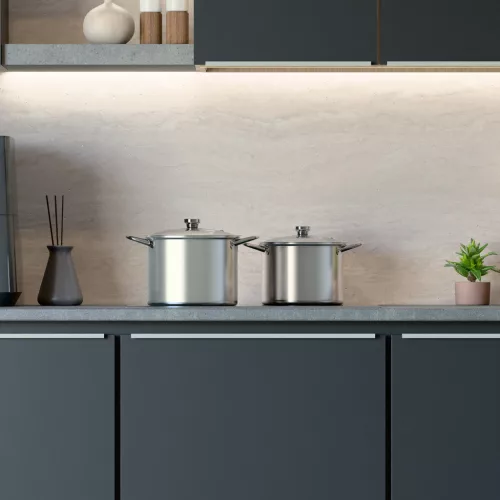 Hannsberg lábos 5.8L - Ø24 cm- rozsdamentes acél - edzett üveg fedő