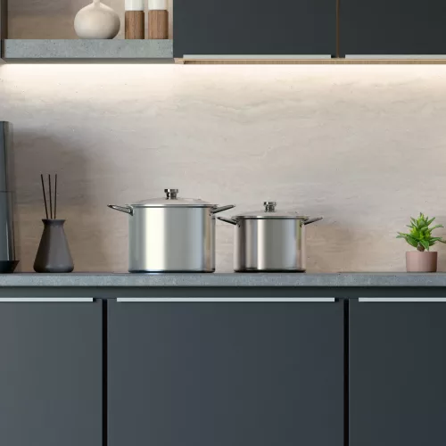 Hannsberg lábos 5.8L - Ø24 cm- rozsdamentes acél - edzett üveg fedő