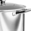 Hannsberg fazék 10L - Ø28 cm- rozsdamentes acél - edzett üveg fedő