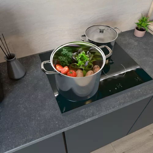 Hannsberg fazék 10L - Ø28 cm- rozsdamentes acél - edzett üveg fedő
