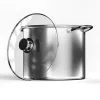 Hannsberg fazék 10L - Ø28 cm- rozsdamentes acél - edzett üveg fedő