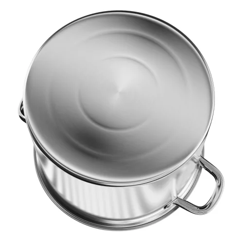 Hannsberg fazék 10L - Ø28 cm- rozsdamentes acél - edzett üveg fedő