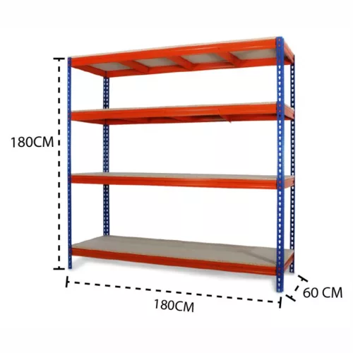 Intenso Heavy-Duty fém polc- 180 x 180 x 60 cm (4 polc)