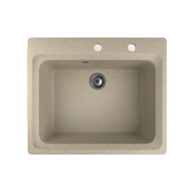 Gránit mosogató NERO Italia + szifon készlet (bézs)