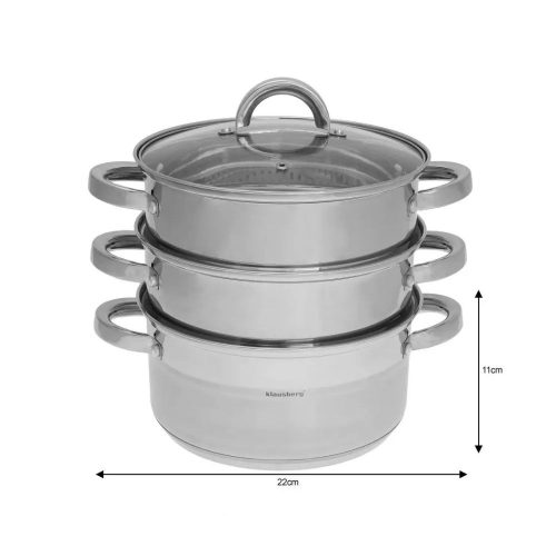 Klausberg 4 részes pároló edény készlet Ø22cm - 4L (KB-7142)