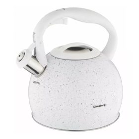   Kinghoff teáskanna, sípszóval, fehér gránit mintás, 3.0L (KB-7265)