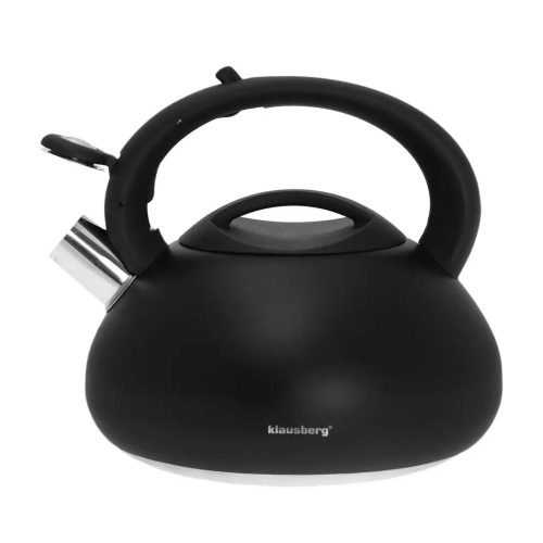 Klausberg teáskanna, sípszóval - fekete - 2.7L (KB-7368)