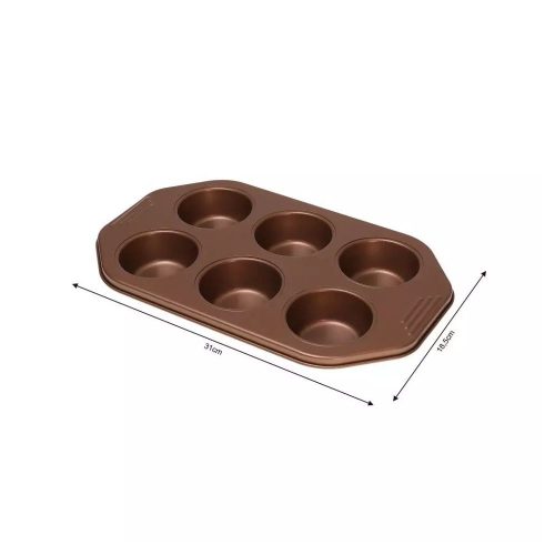Klausberg tapadásmentes muffin sütőforma 6 darabos (KB-7375)