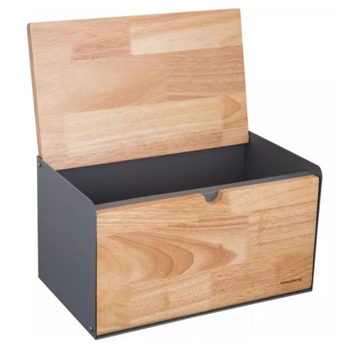 Klausberg  kenyértartó rozsdamentes acél / tölgy színben