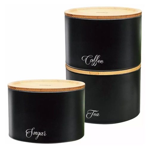 tésztatartó vagy fűszertartó doboz bambuszfa fedővel