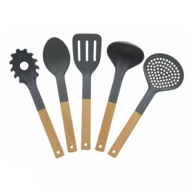 5 részes főzőkanál készlet bükkfa nyéllel