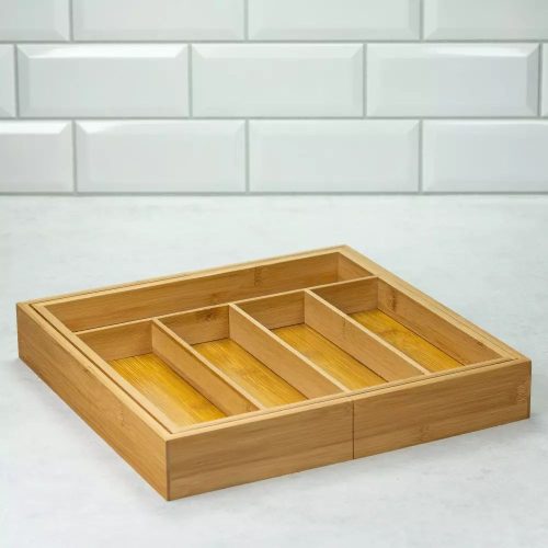 Kinghoff kinyitható bambusz evőeszköz tartó (KH-1218)