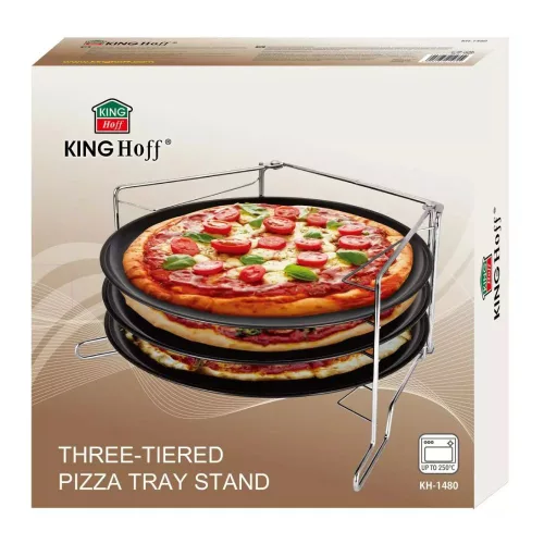Kinghoff 4 részes pizzaforma tapadásmentes bevonattal - Ø32 cm (KH-1480)
