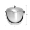 Kinghoff duplafalú jégvödör - inox - 1.75L (KH-1492)