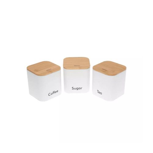 3 darabos fűszertartó doboz bambuszfa fedővel