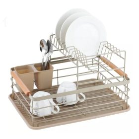   Kinghoff 2 szintes edényszárító 42 x 32 cm - bézs (KH-1799)