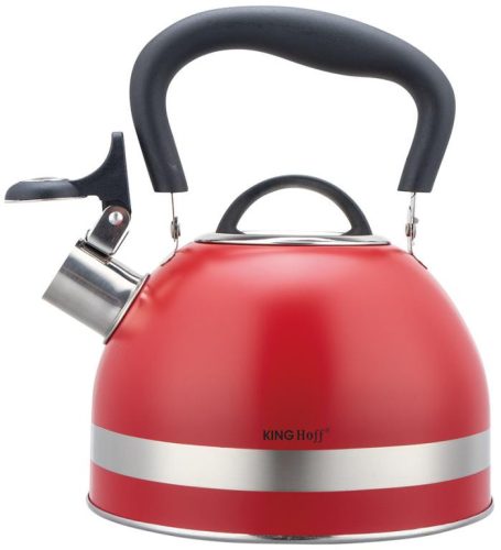 Kinghoff teáskanna, sípszóval - 1.8L - piros (KH-1853)