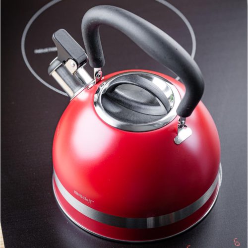 Kinghoff teáskanna, sípszóval - 1.8L - piros (KH-1853)