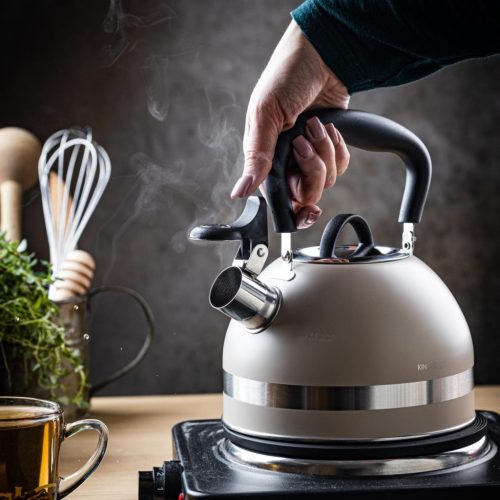 Kinghoff teáskanna, sípszóval - 1.8L - bézs (KH-1854)