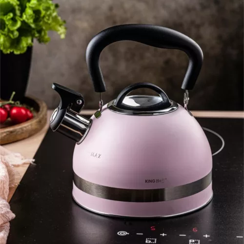 Kinghoff teáskanna, sípszóval - 1.8L - pink (KH-1856)