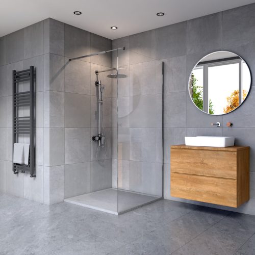 Welland Vista Walk-in zuhanyfal 100 x 195 cm  - króm profil