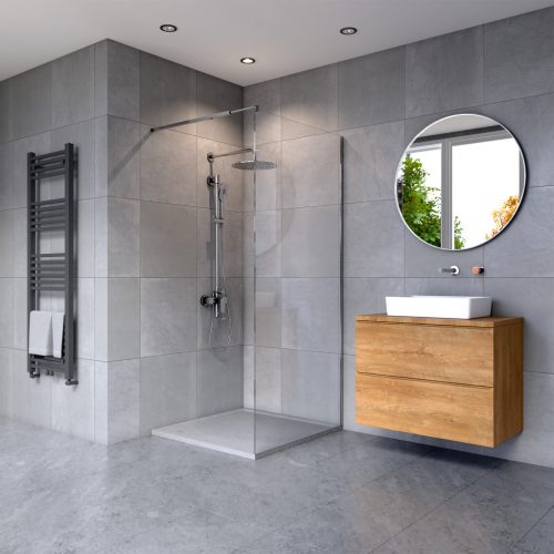 Welland Vista Walk-in zuhanyfal 90 x 195 cm  - króm profil