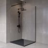 Welland Vista walk-in zuhanyfal 100 x 195 cm - fekete profil