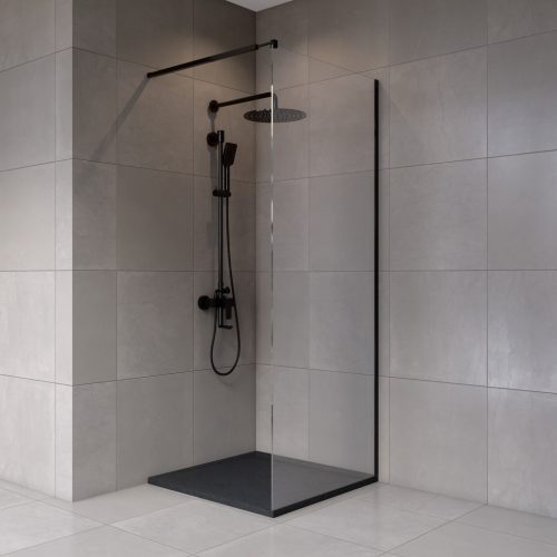 Welland Vista walk-in zuhanyfal 80 x 195 cm - fekete profil