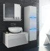 Fürdőszobabútor szett + mosdókagyló + szifon (fényes fehér)