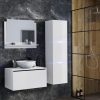 Fürdőszobabútor szett + mosdókagyló + szifon (fényes fehér)