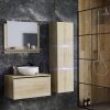 Fürdőszobabútor szett + mosdókagyló + szifon (sonoma tölgy)