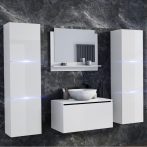   Venezia Like II. fürdőszobabútor szett + mosdókagyló + szifon (fényes fehér)