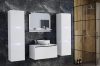 Fürdőszobabútor szett + mosdókagyló + szifon (fehér)
