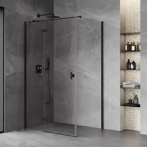 Welland Luxury-Line Enzo zuhanykabin - 80 x 100 cm - fekete profil