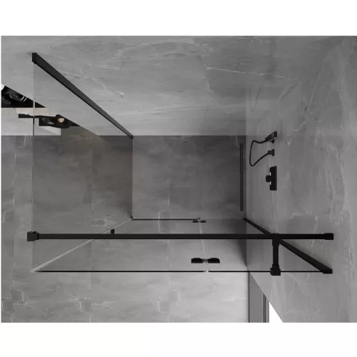 Welland Luxury-Line Enzo zuhanykabin - 80 x 100 cm - fekete profil