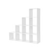 Design könyvespolc / tároló polc - Vasagle Loft - 130 x 130 cm (fehér)