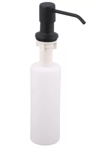 Gránit mosogató NERO Parma + magasított csaptelep + adagoló + szifon (matt fekete)