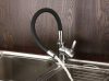 Gránit Mosogató NERO Parma + kihúzható zuhanyfejes Duo-Flex Gold csaptelep + dugókiemelő + szifon (matt fekete)