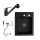 Gránit Mosogató NERO Parma + kihúzható zuhanyfejes Shower csaptelep + dugókiemelő + szifon (matt fekete)