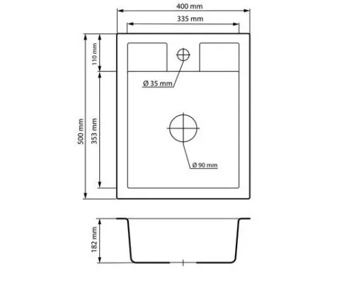 Gránit Mosogató NERO Parma + kihúzható fejes Spring-Jet csaptelep + adagoló + szifon (szürke)