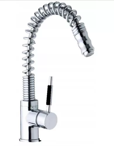 Gránit Mosogató NERO Parma + kihúzható fejes Spring-Jet csaptelep + adagoló + szifon (szürke)