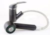 Gránit mosogatótálca NERO Monza + kihúzható zuhanyfejes Shower csaptelep + adagoló (fekete)