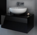   Venezia Mode fürdőszobabútor + mosdókagyló + szifon - 60 cm (fényes fekete)